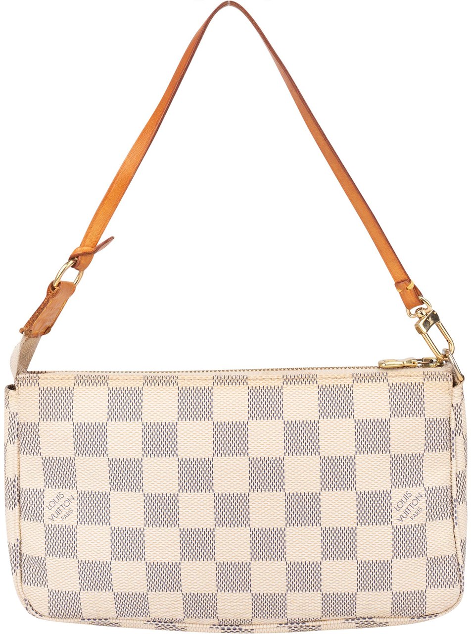 Louis Vuitton Louis Vuitton Damier Azur Monogram Pochette Accessoire Handbag Wit