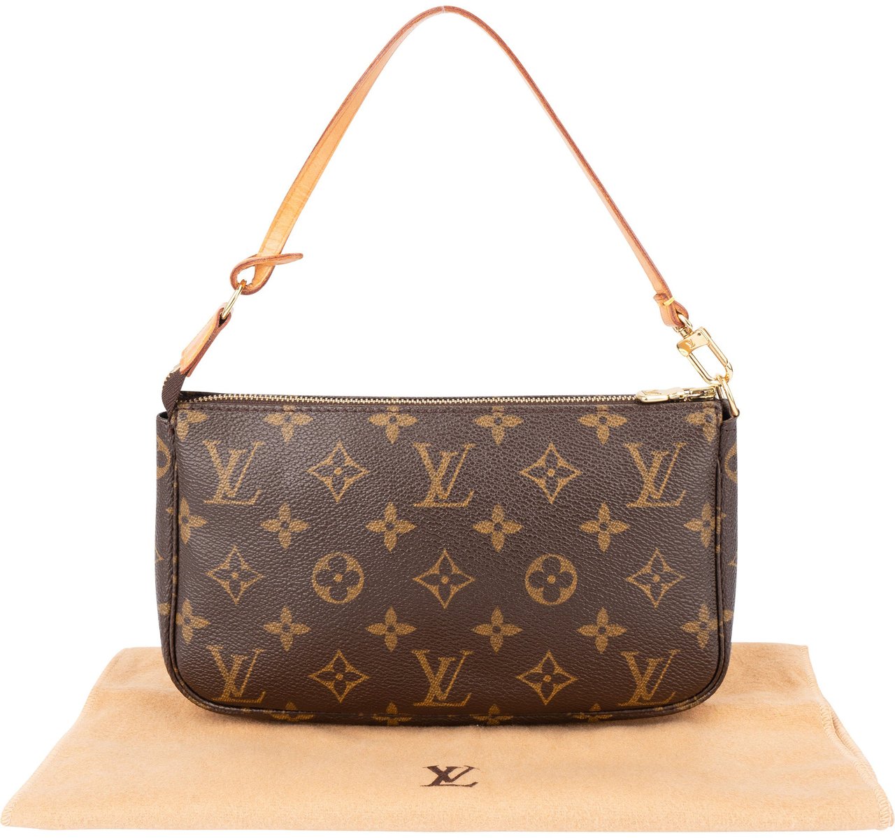 Louis Vuitton Louis Vuitton Canvas Monogram Pochette Accessoire Handbag Bruin
