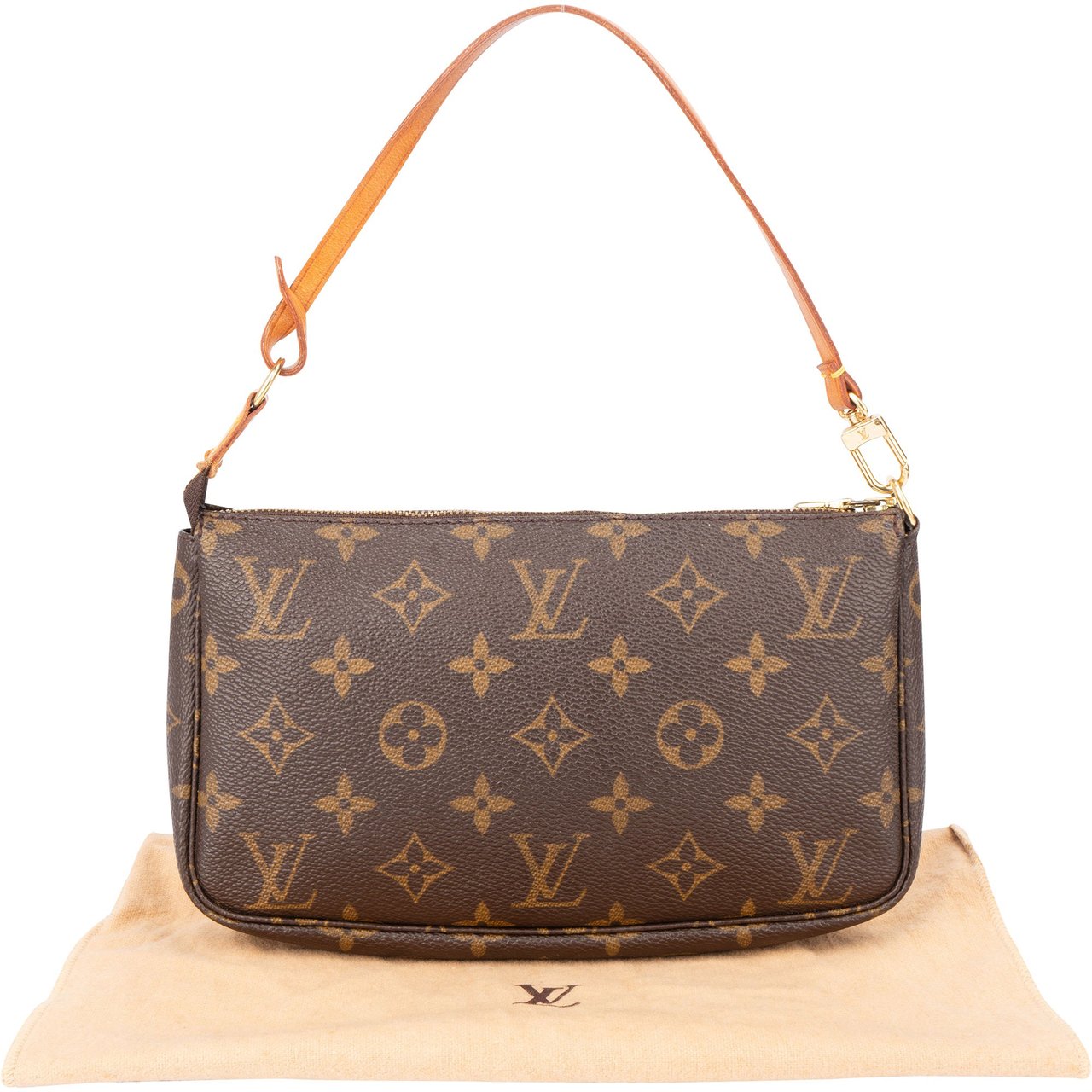 Louis Vuitton Louis Vuitton Canvas Monogram Pochette Accessoire Handbag Bruin
