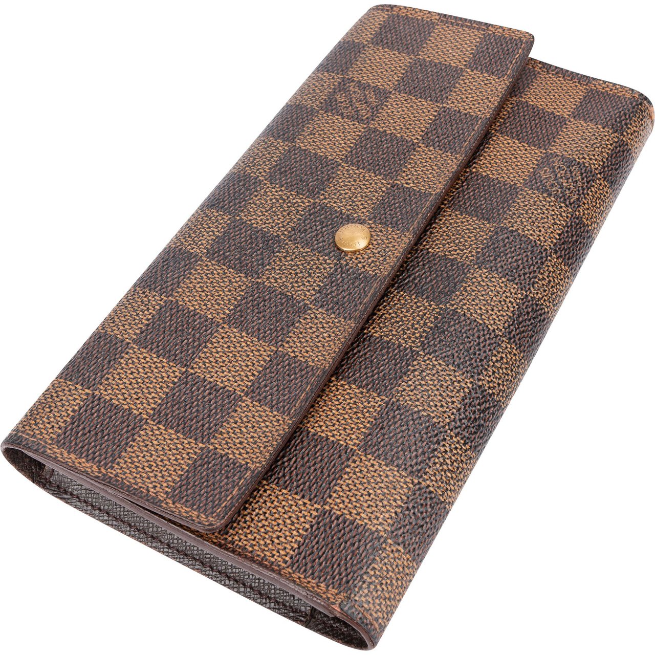Louis Vuitton Louis Vuitton Damier Ebene Monogram Sarah Wallet Bruin