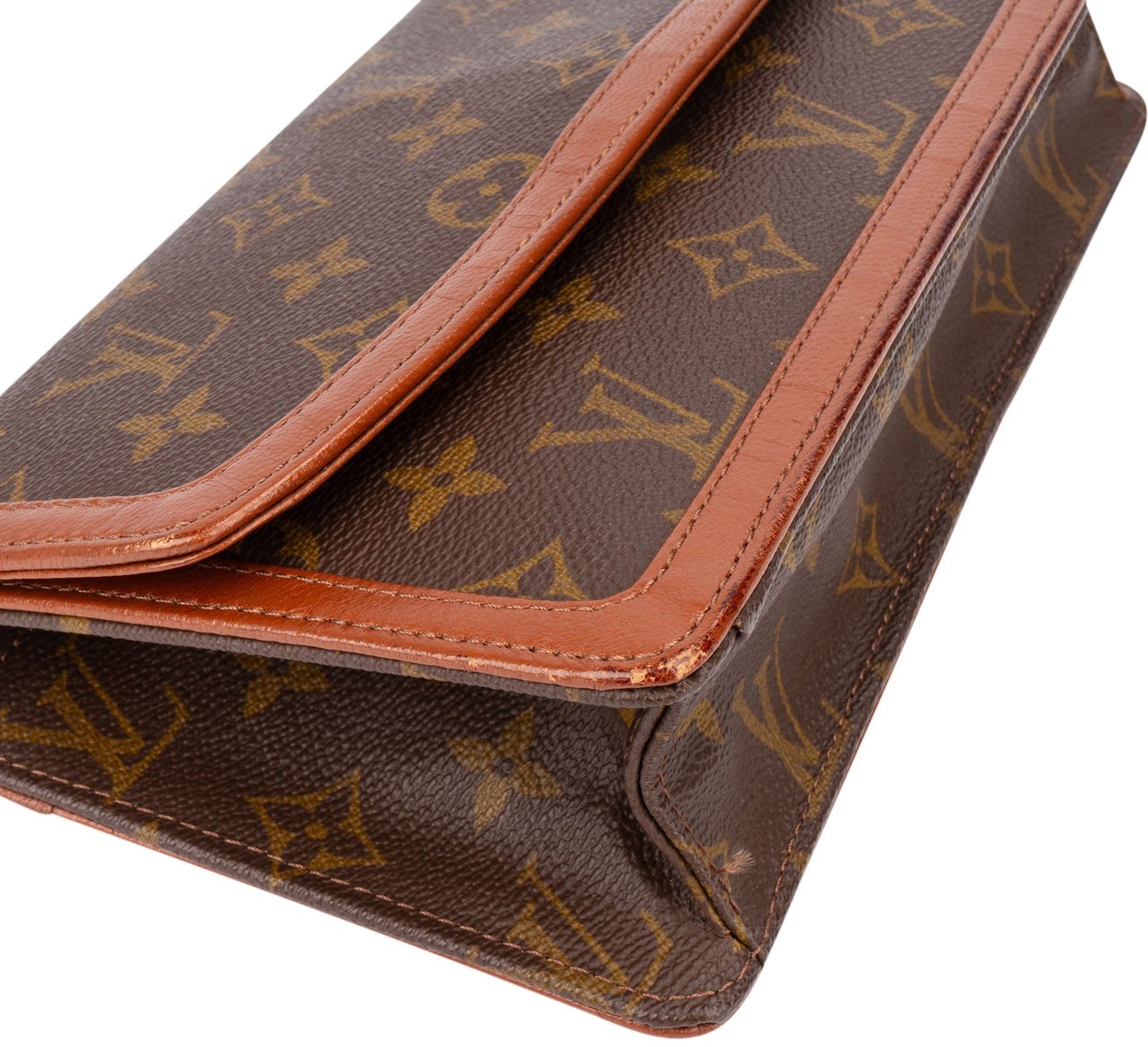 Louis Vuitton Louis Vuitton Canvas Monogram Dame PM Pochette Clutch Bruin