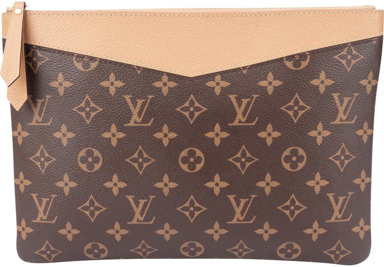 Louis Vuitton Louis Vuitton Canvas Monogram Daily Clutch Bruin