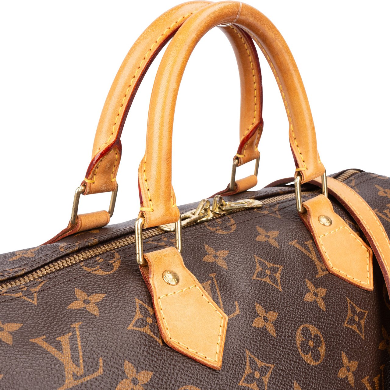 Louis Vuitton Louis Vuitton Canvas Monogram Speedy 35 Bandouliere Handbag Bruin
