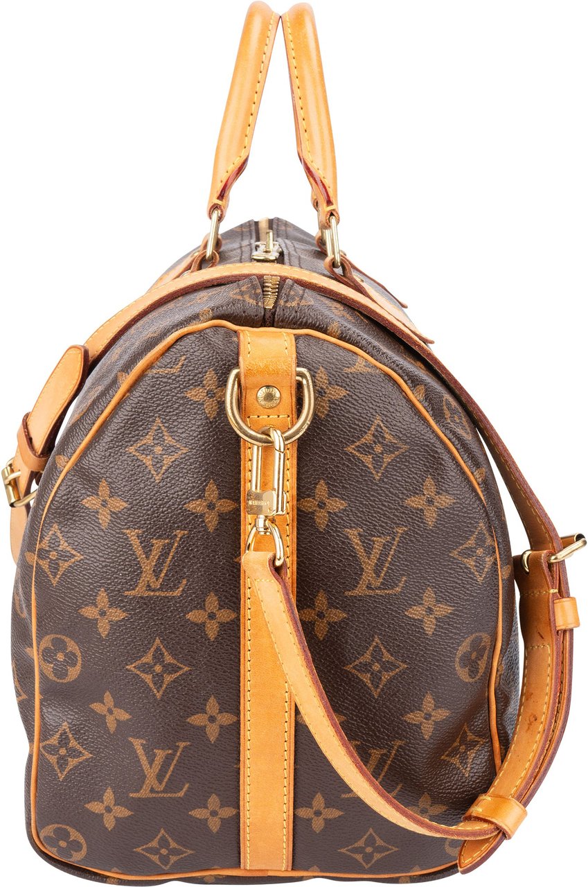 Louis Vuitton Louis Vuitton Canvas Monogram Speedy 35 Bandouliere Handbag Bruin