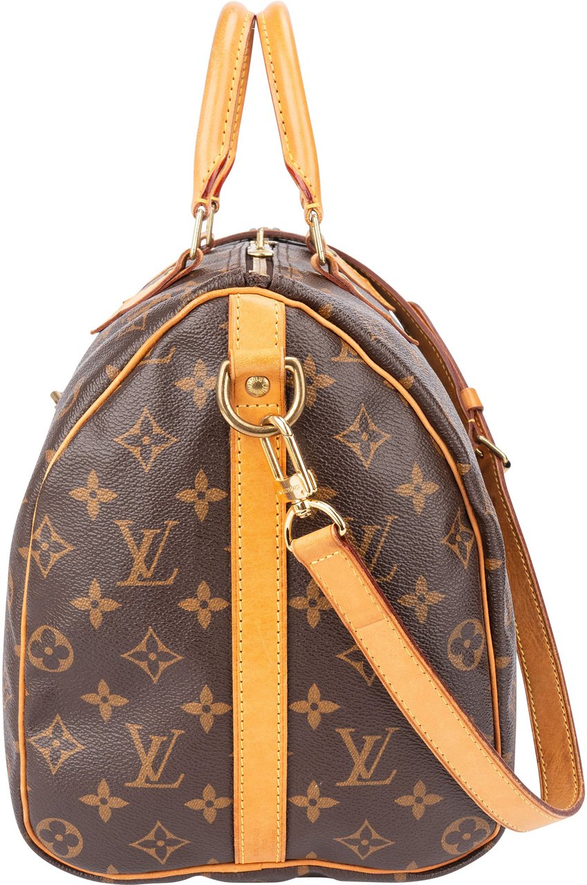Louis Vuitton Louis Vuitton Canvas Monogram Speedy 35 Bandouliere Handbag Bruin