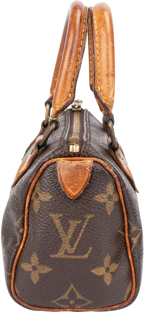 Louis Vuitton Louis Vuitton Canvas Monogram Mini Speedy Handbag Bruin