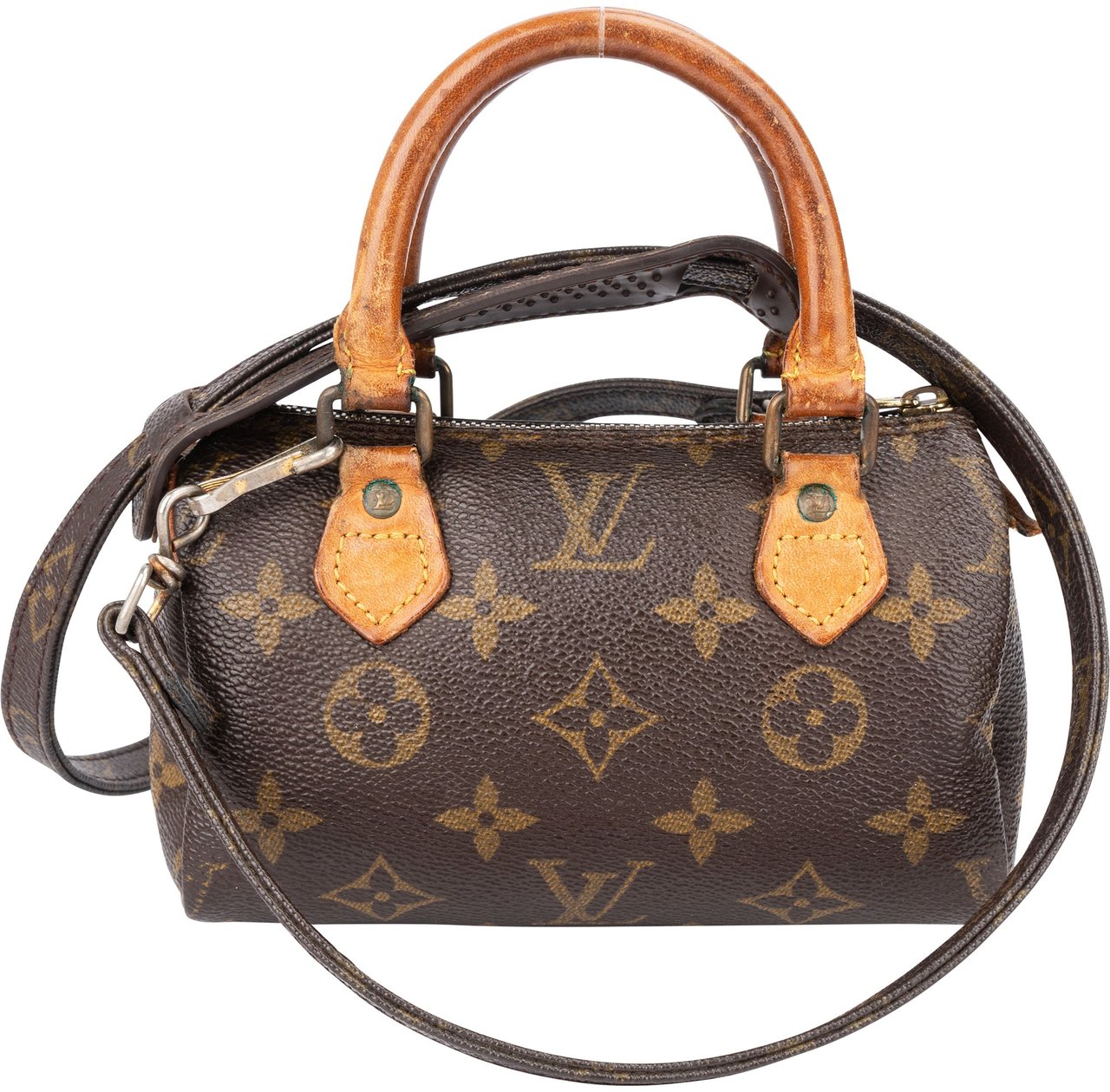 Louis Vuitton Louis Vuitton Canvas Monogram Mini Speedy Handbag Bruin
