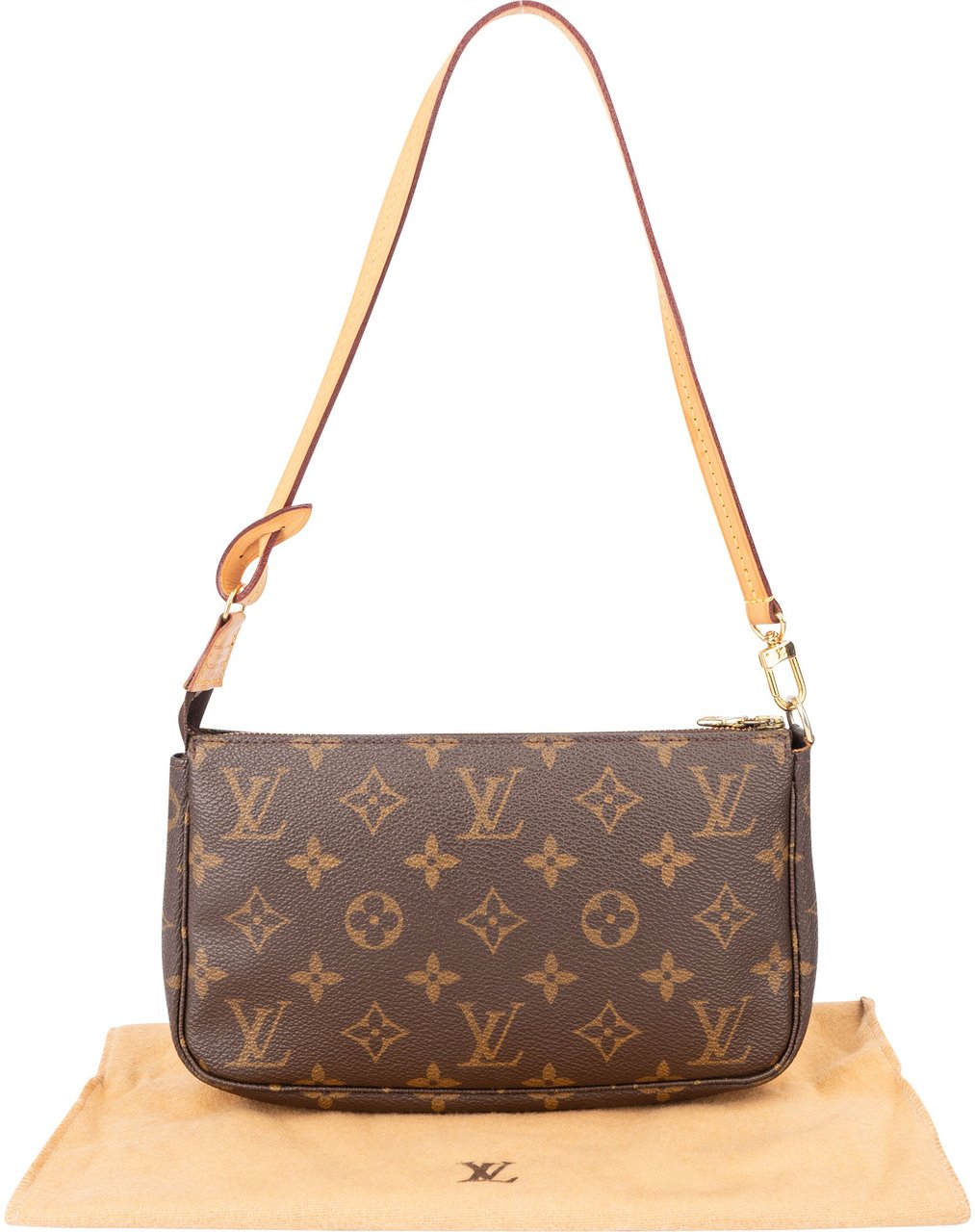 Louis Vuitton Louis Vuitton Canvas Monogram Pochette Accessoire Shoulder Bag Bruin