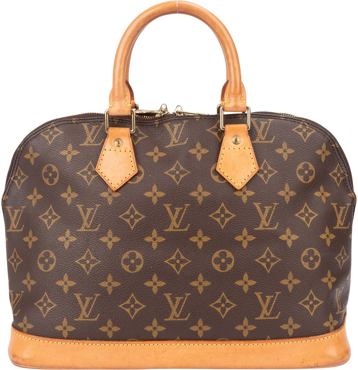Louis Vuitton Louis Vuitton Canvas Monogram Alma PM Handbag Bruin