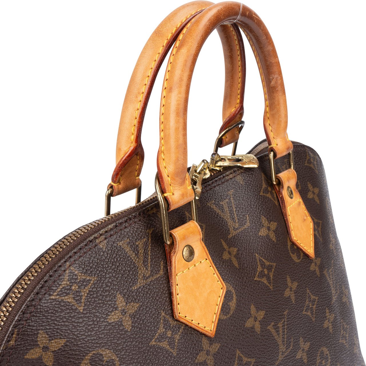 Louis Vuitton Louis Vuitton Canvas Monogram Alma PM Handbag Bruin