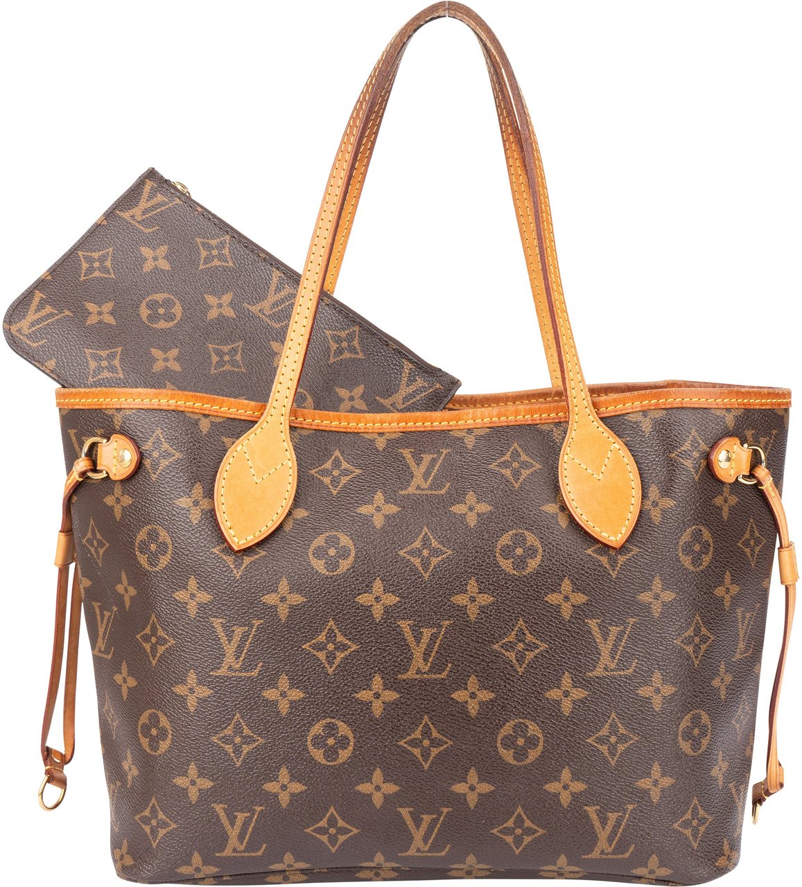 Louis Vuitton Louis Vuitton Canvas Monogram Neverfull PM Handbag Bruin