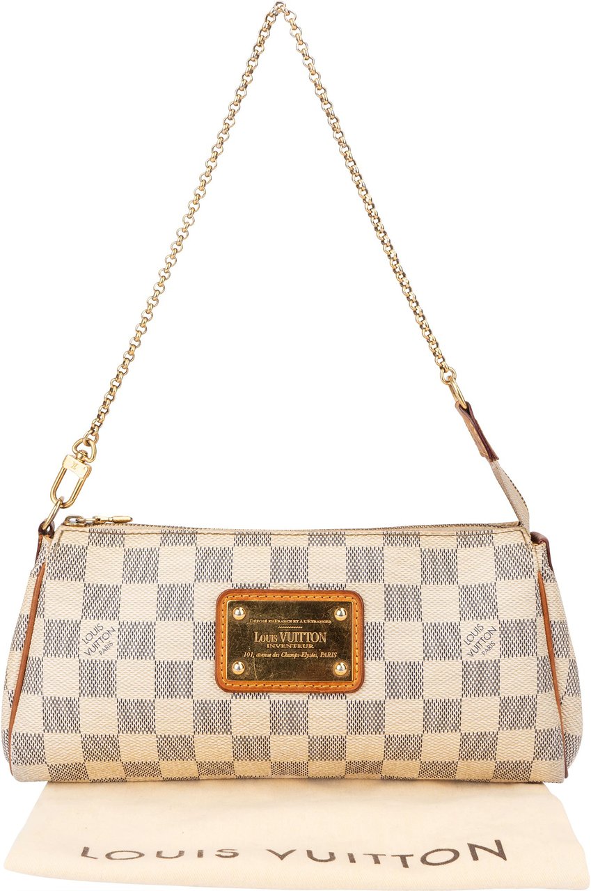 Louis Vuitton Louis Vuitton Damier Azur Monogram Eva Pochette Shoulder Bag Wit