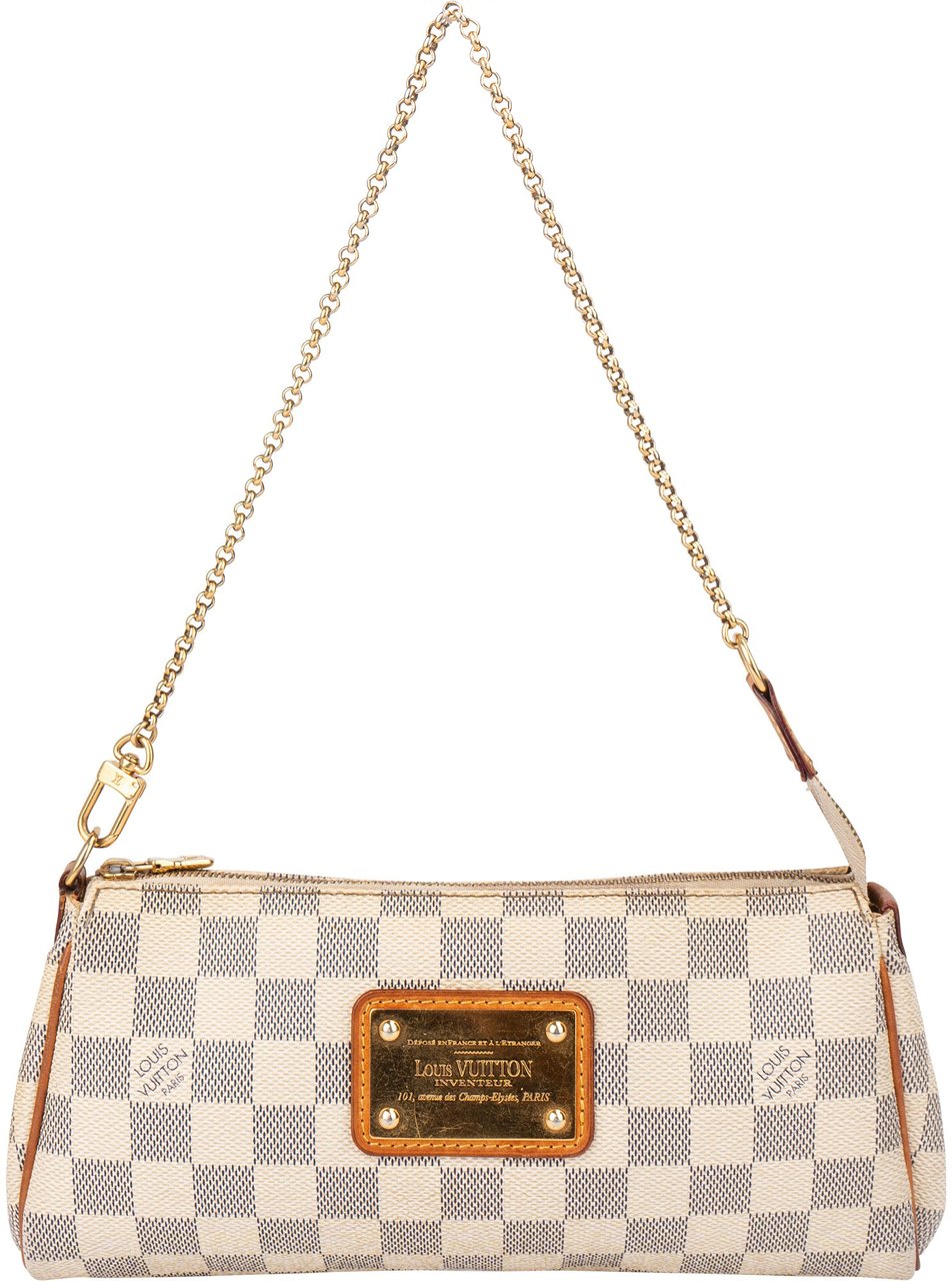 Louis Vuitton Louis Vuitton Damier Azur Monogram Eva Pochette Shoulder Bag Wit