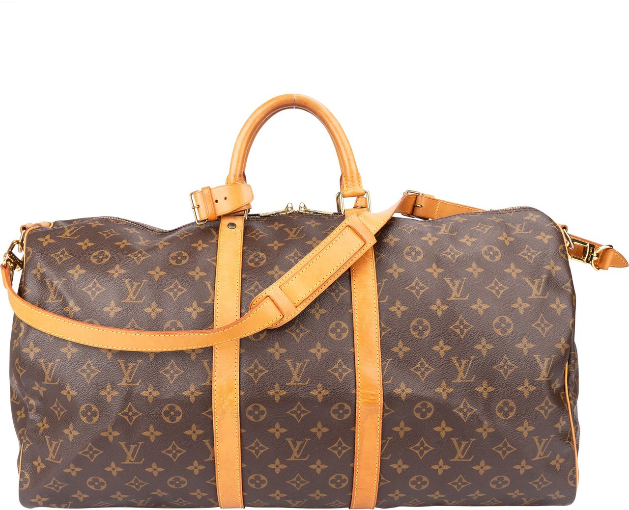 Louis Vuitton Louis Vuitton Canvas Monogram Keepall 55 Bandouliere Bruin