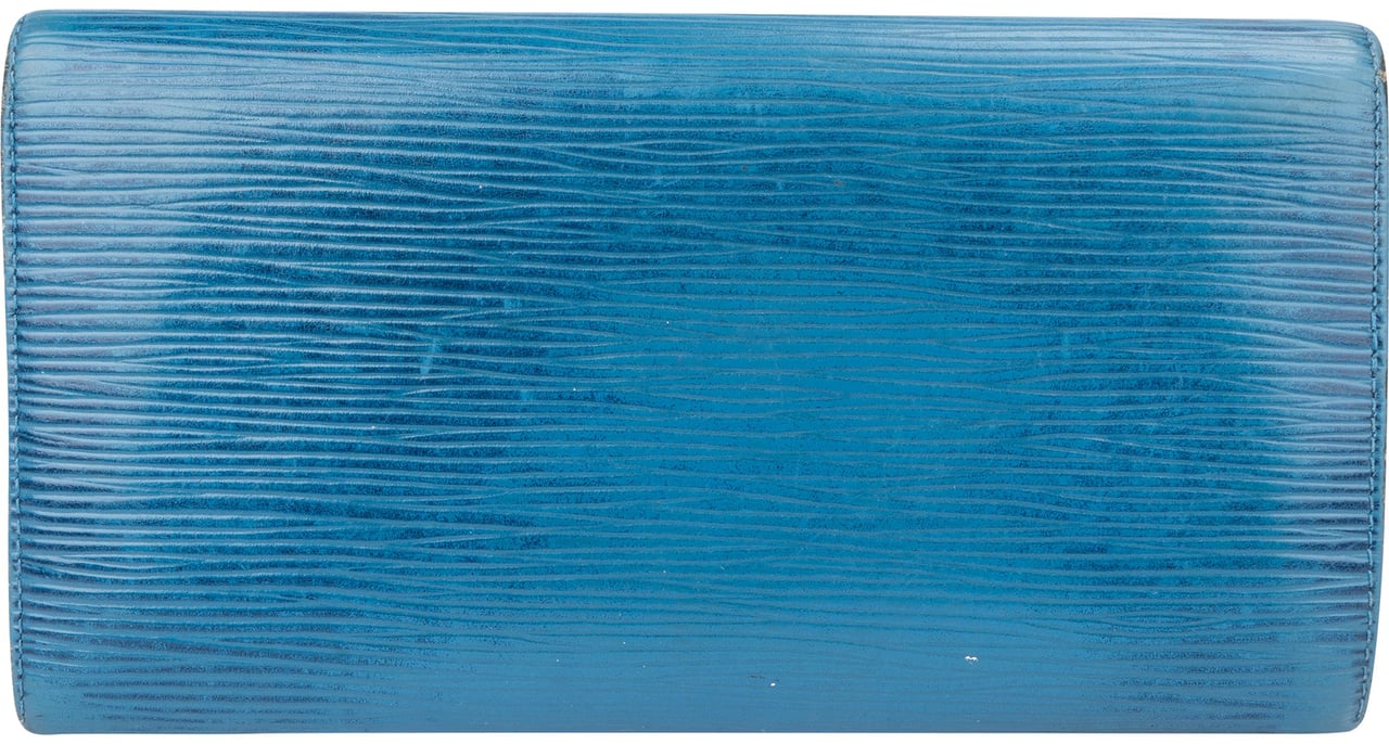 Louis Vuitton Louis Vuitton Bleu Epi Leather Sarah Wallet Divers