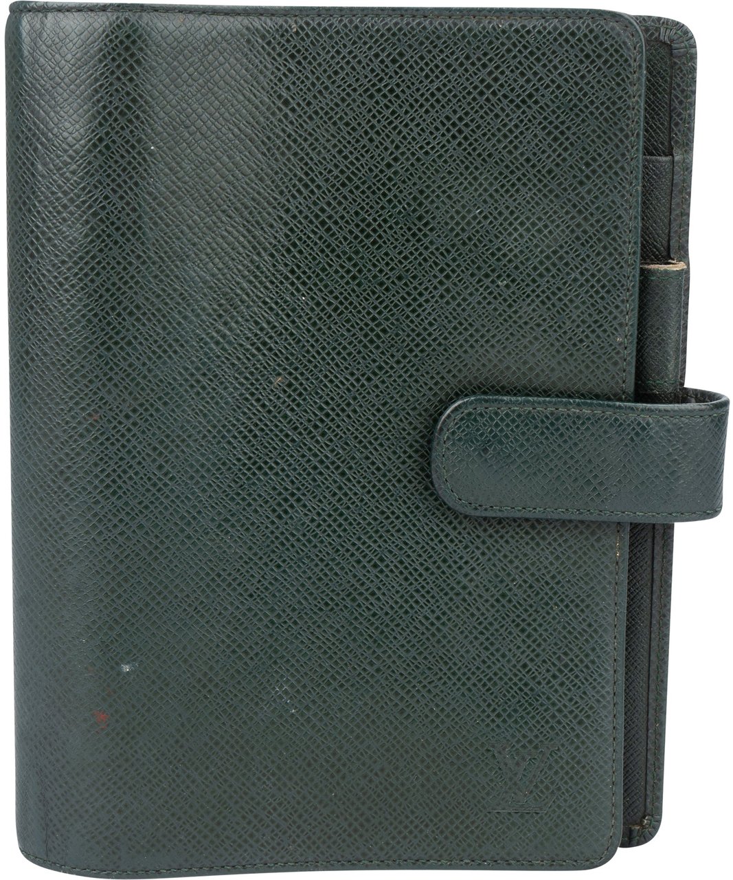 Louis Vuitton Louis Vuitton Green Taiga Leather Agenda MM Groen