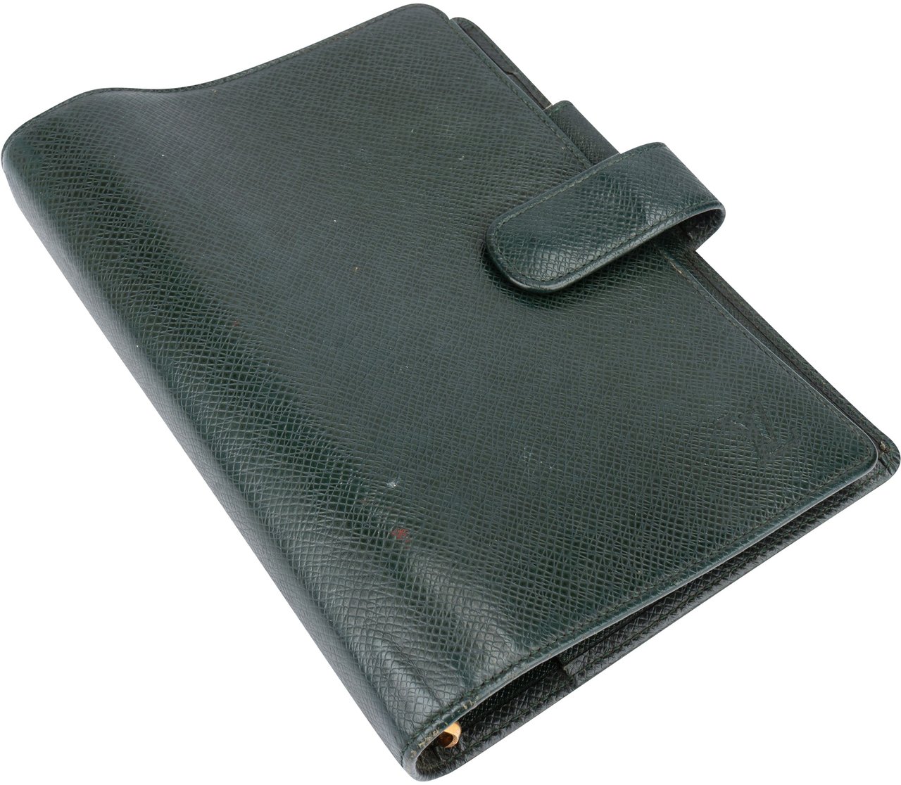 Louis Vuitton Louis Vuitton Green Taiga Leather Agenda MM Groen