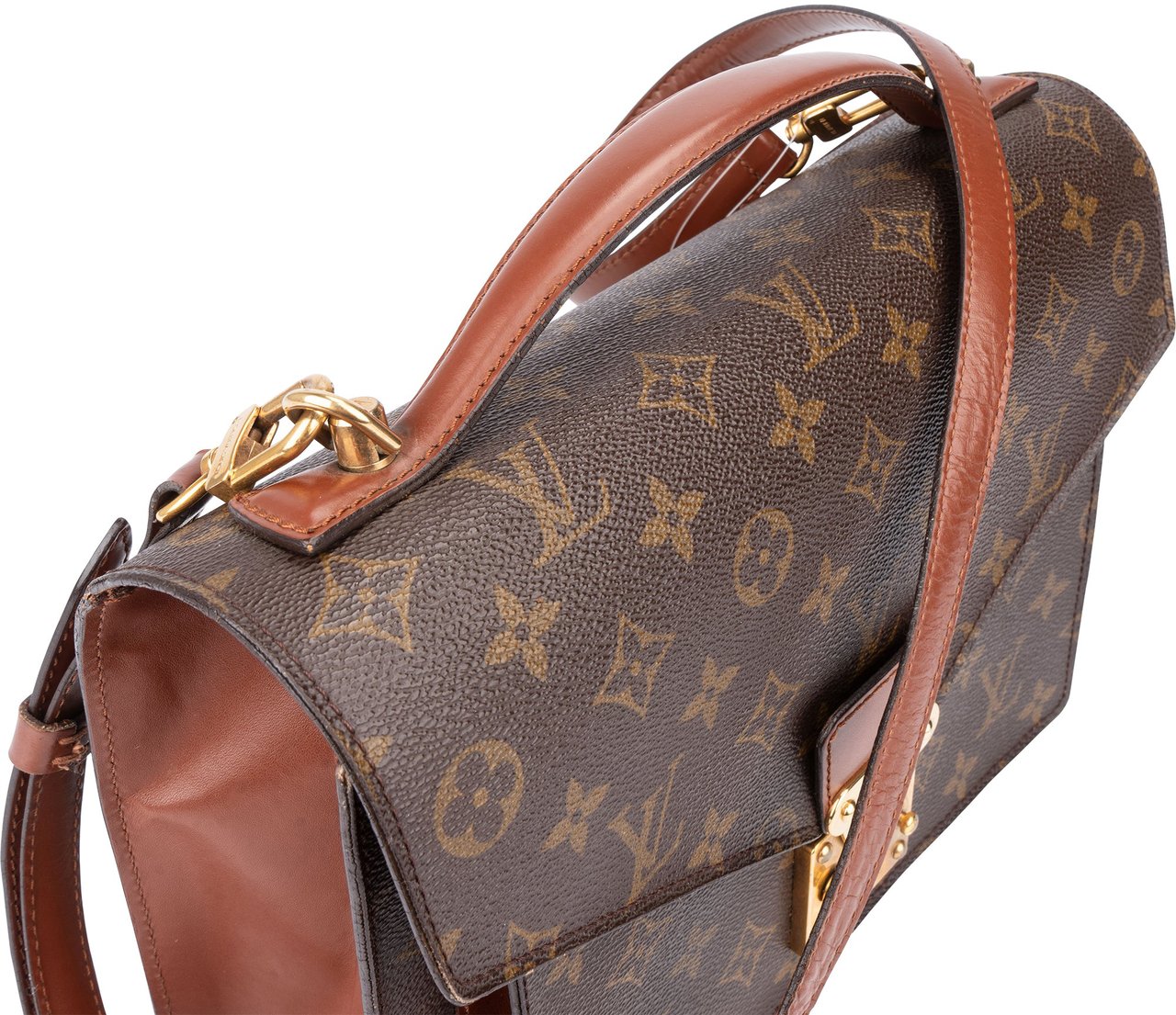 Louis Vuitton Louis Vuitton Canvas Monogram Monceau Handbag Bruin
