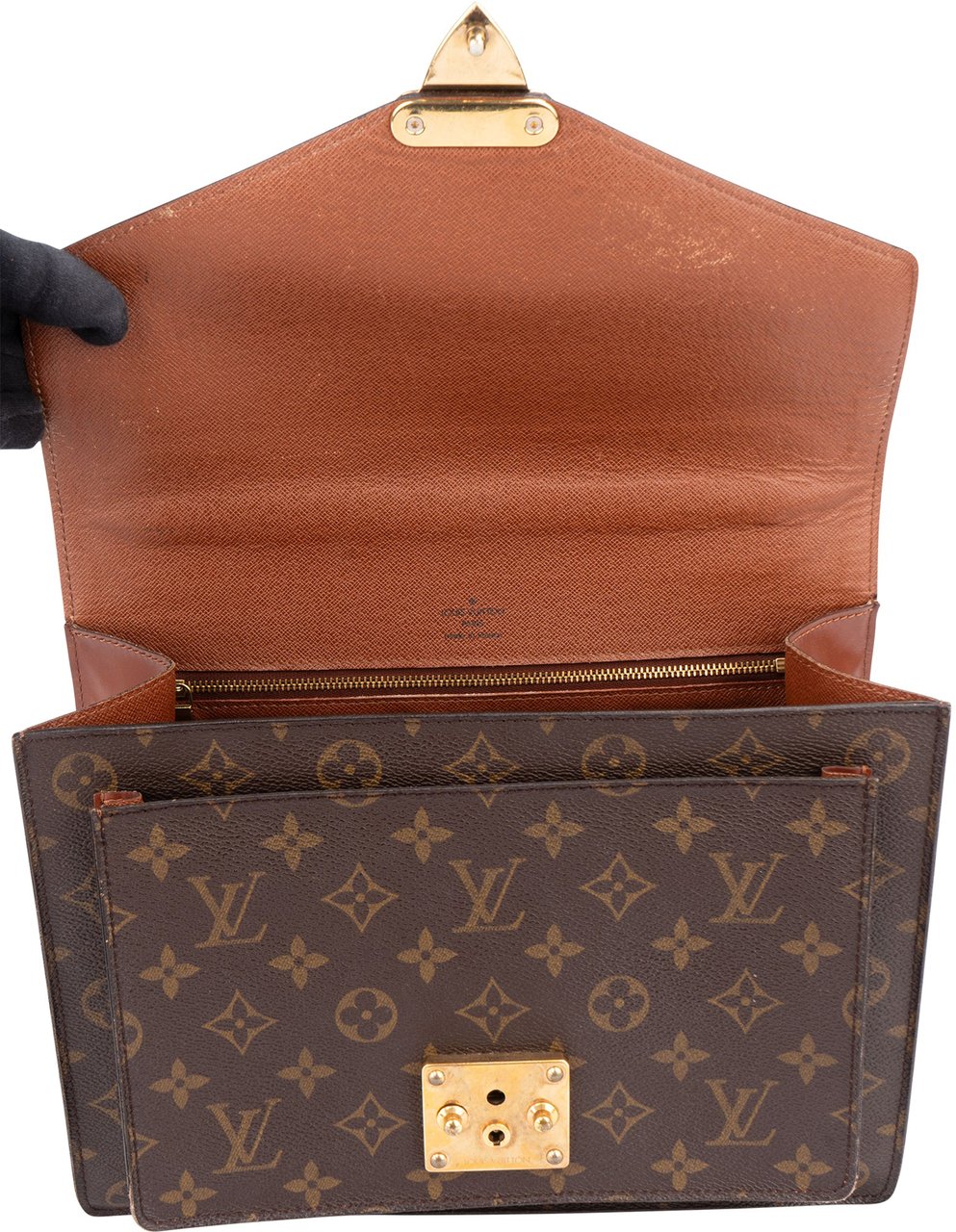 Louis Vuitton Louis Vuitton Canvas Monogram Monceau Handbag Bruin
