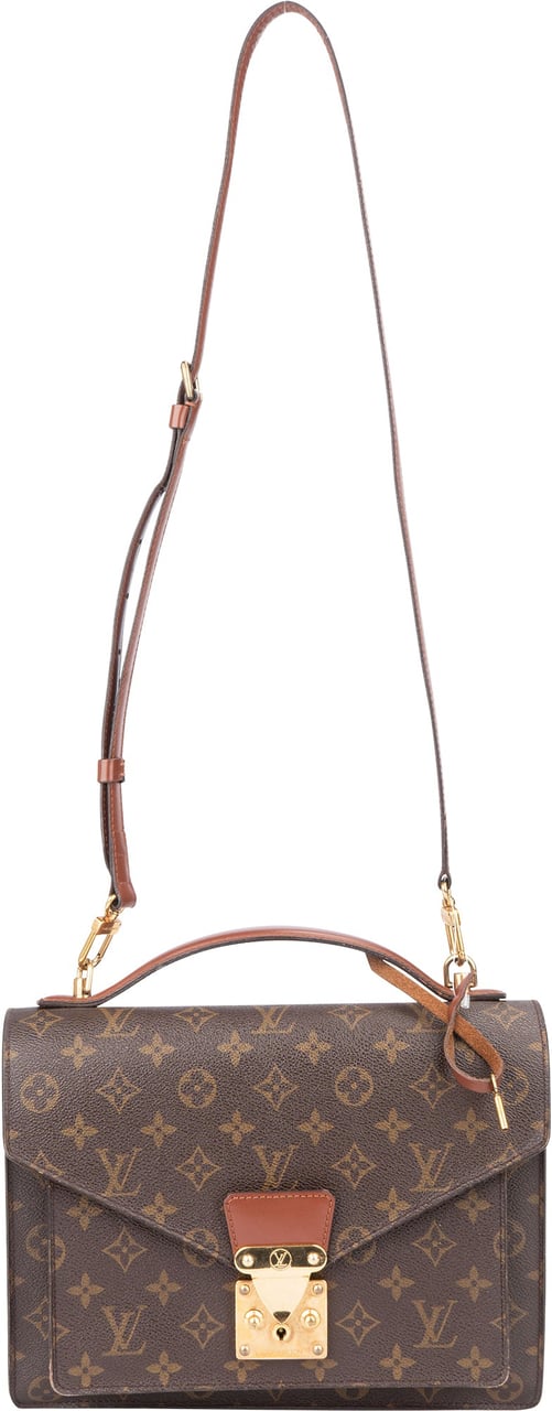 Louis Vuitton Louis Vuitton Canvas Monogram Monceau Handbag Bruin