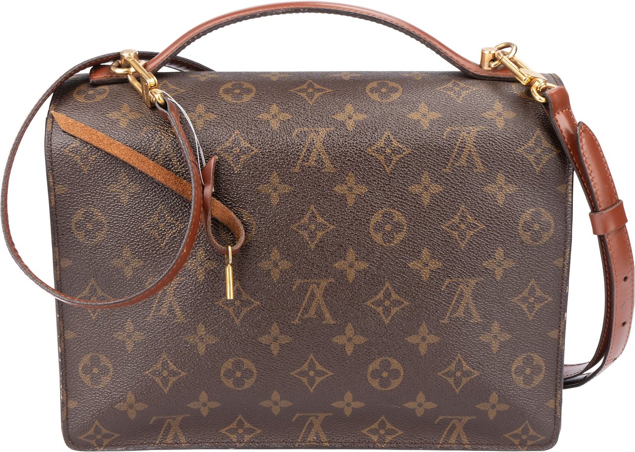 Louis Vuitton Louis Vuitton Canvas Monogram Monceau Handbag Bruin