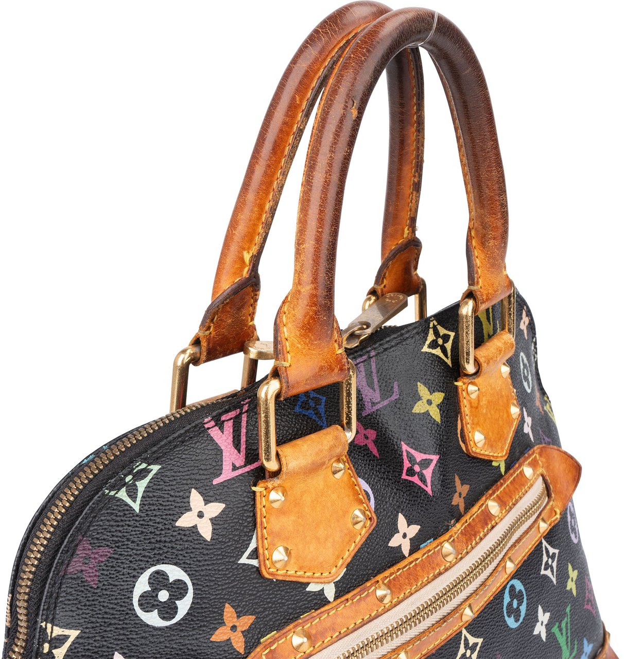 Louis Vuitton Louis Vuitton Murakami Multicolor Alma PM Handbag Zwart