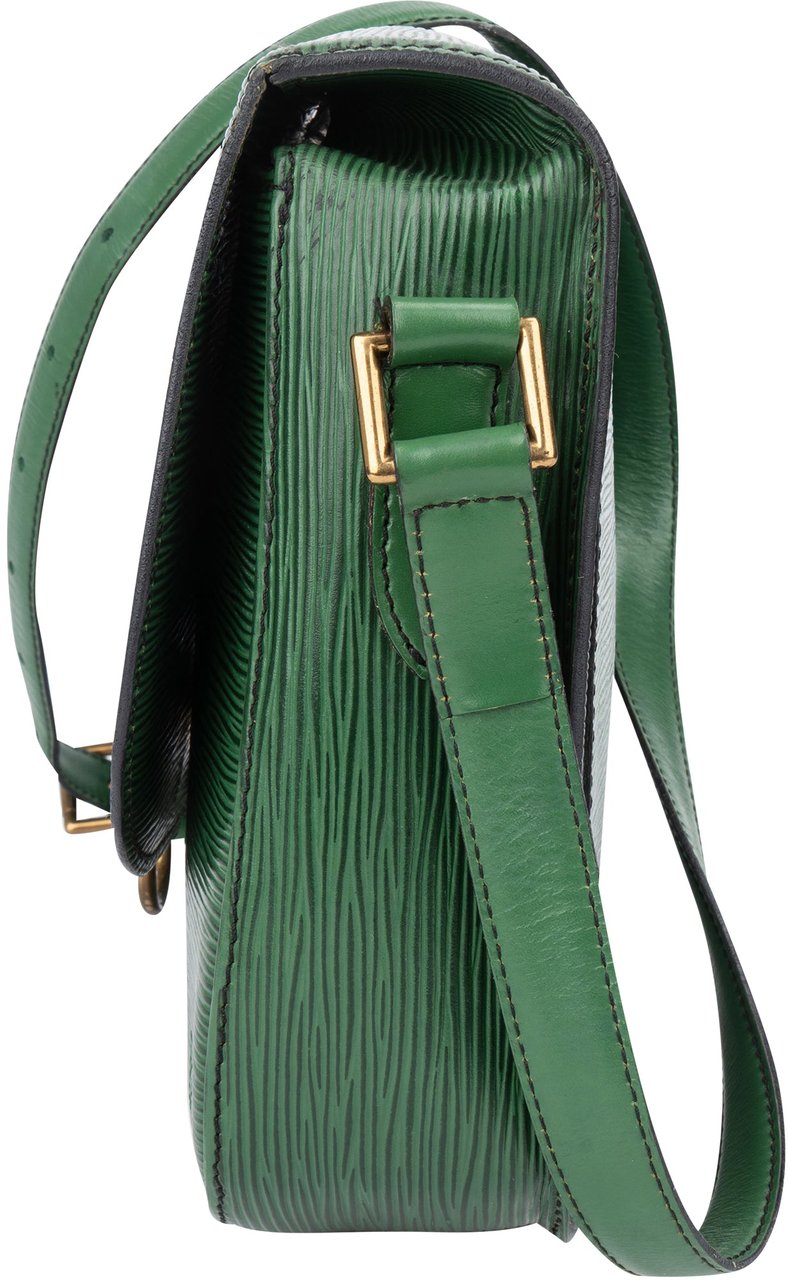Louis Vuitton Louis Vuitton Green Epi Leather Saint Cloud GM Crossbody Bag Groen