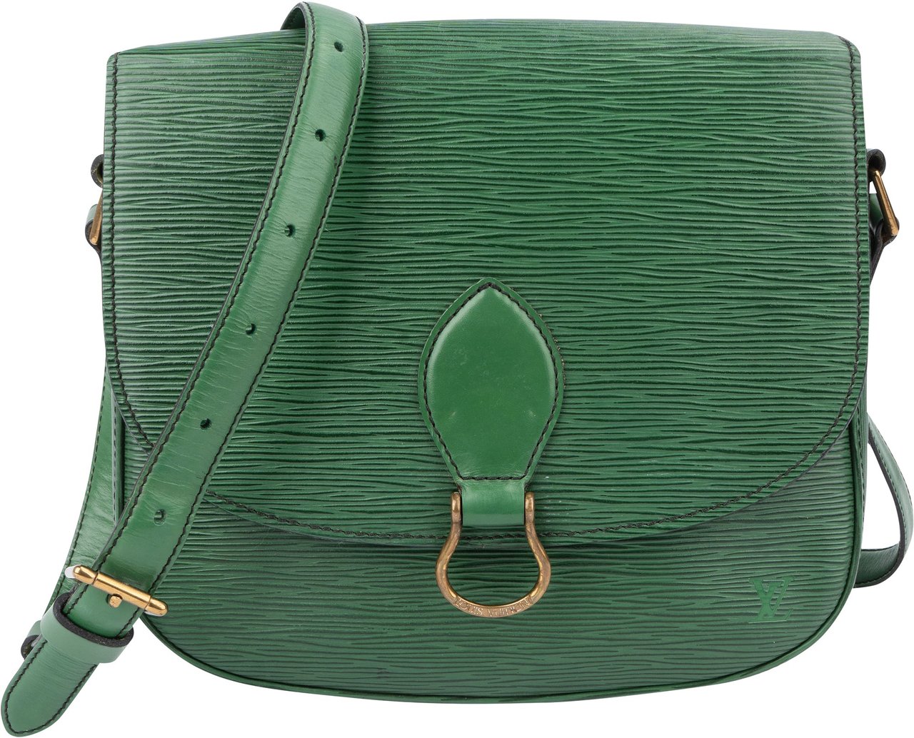 Louis Vuitton Louis Vuitton Green Epi Leather Saint Cloud GM Crossbody Bag Groen