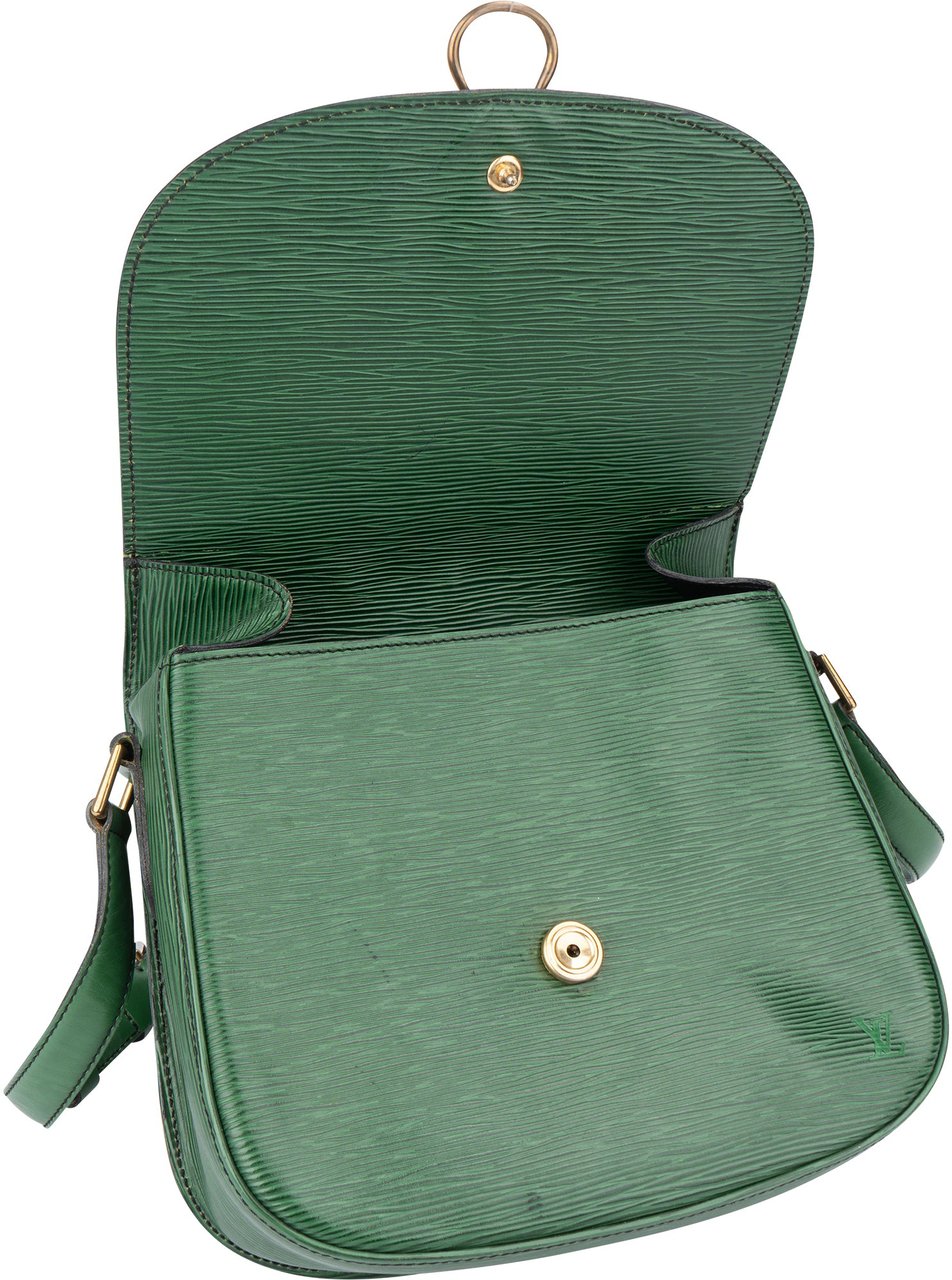 Louis Vuitton Louis Vuitton Green Epi Leather Saint Cloud GM Crossbody Bag Groen