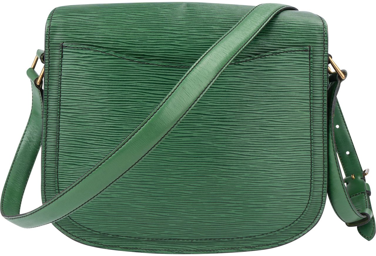 Louis Vuitton Louis Vuitton Green Epi Leather Saint Cloud GM Crossbody Bag Groen