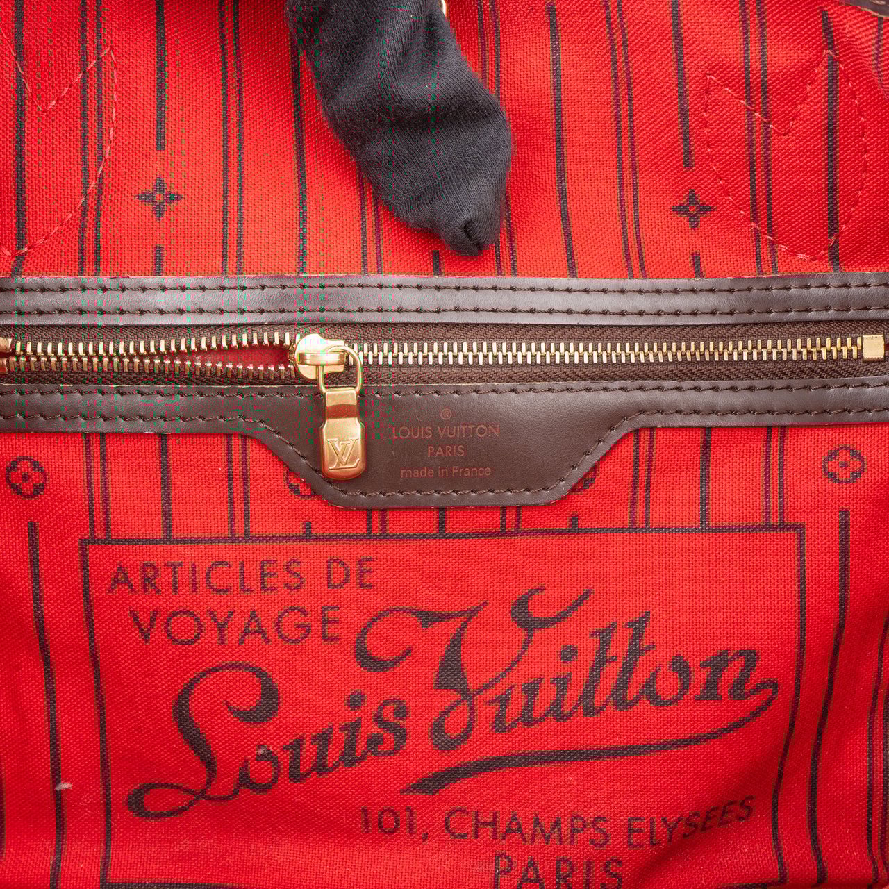 Louis Vuitton Louis Vuitton Damier Ebene Monogram Neverfull PM Handbag Bruin