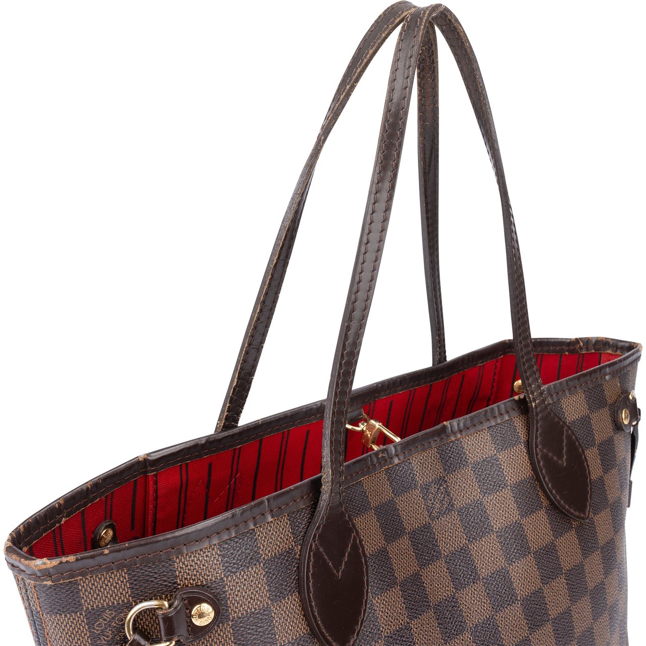 Louis Vuitton Louis Vuitton Damier Ebene Monogram Neverfull PM Handbag Bruin