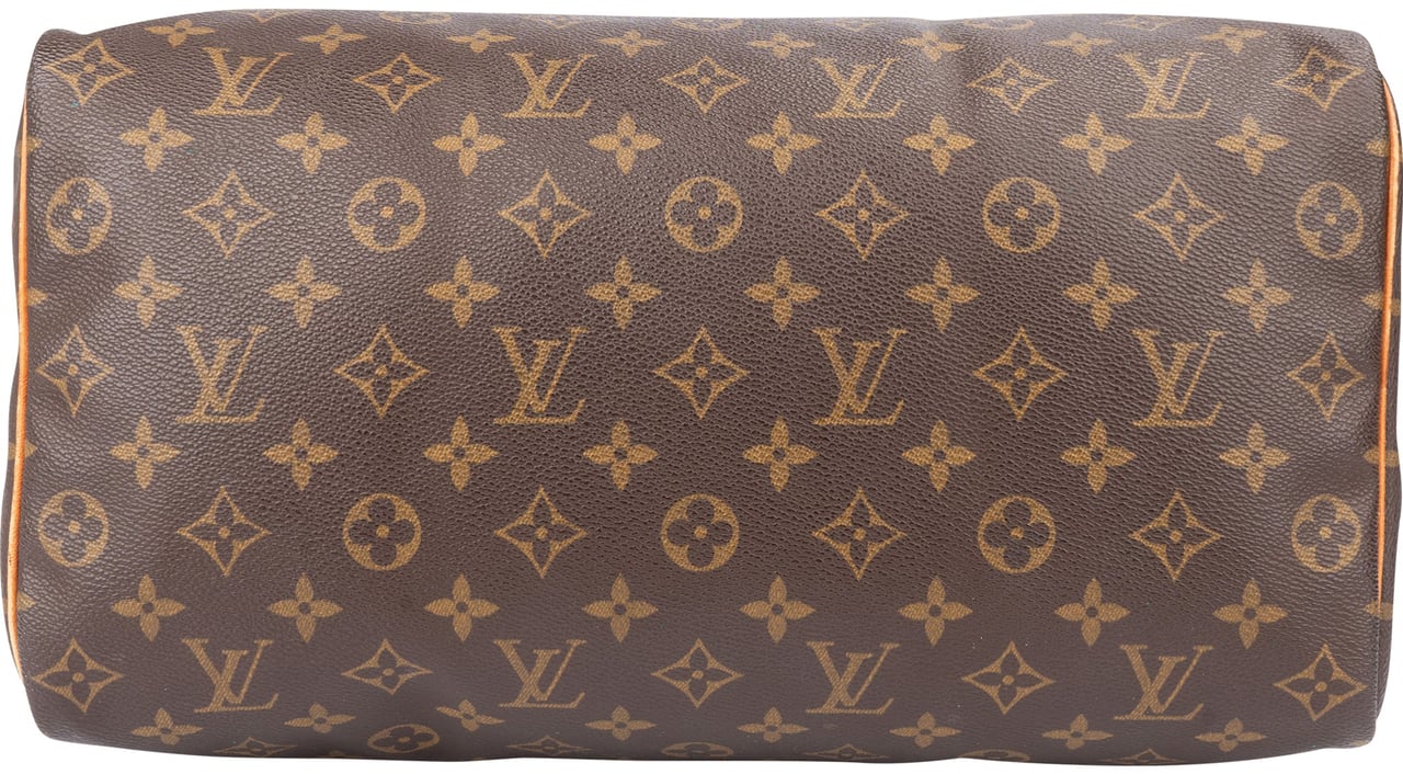 Louis Vuitton Louis Vuitton Canvas Monogram Speedy 35 Handbag Bruin