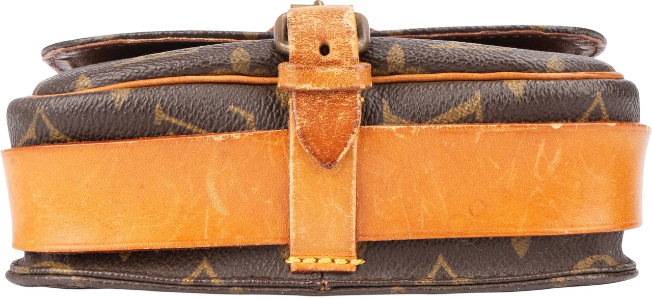 Louis Vuitton Canvas Monogram Cartouchiere PM Crossbody Bag Bruin