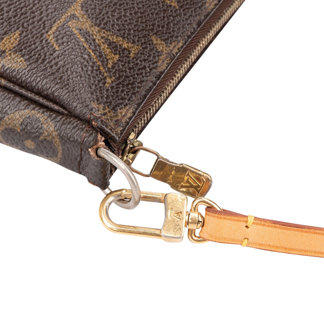 Louis Vuitton Louis Vuitton Canvas Monogram Pochette Accessoire Handbag Bruin