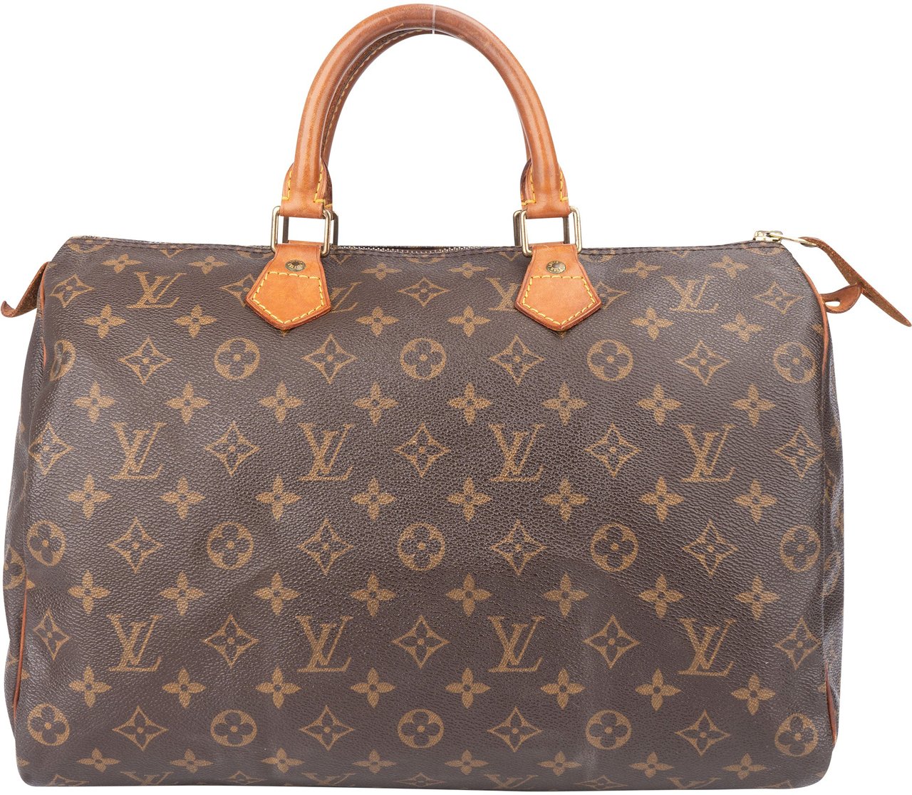 Louis Vuitton Louis Vuitton Canvas Monogram Speedy 35 Handbag Bruin