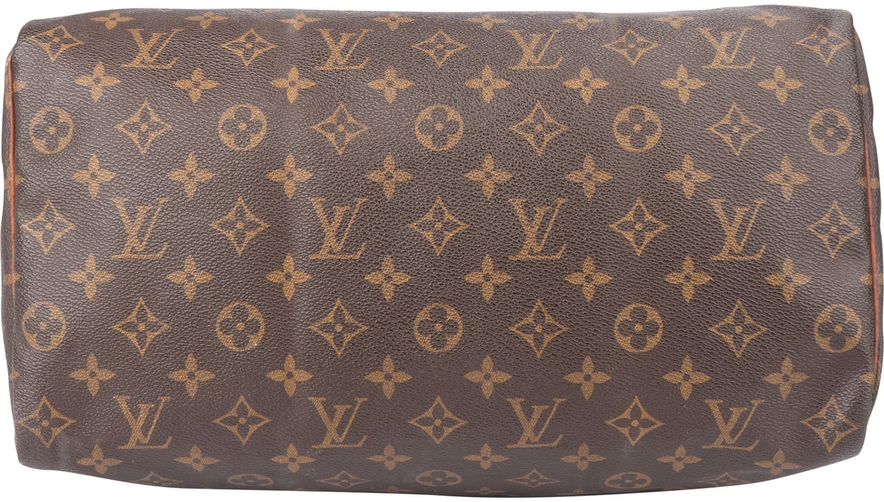 Louis Vuitton Louis Vuitton Canvas Monogram Speedy 35 Handbag Bruin