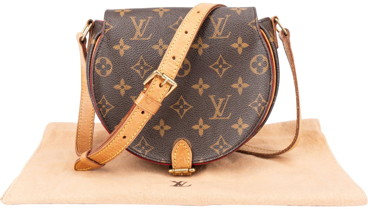 Louis Vuitton Louis Vuitton Canvas Monogram Tambourine Crossbody Bag Bruin