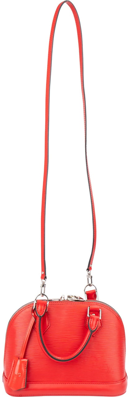 Louis Vuitton Rouge Epi Leather Alma BB Handbag Rood