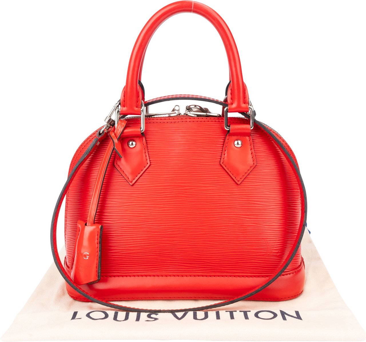 Louis Vuitton Rouge Epi Leather Alma BB Handbag Rood