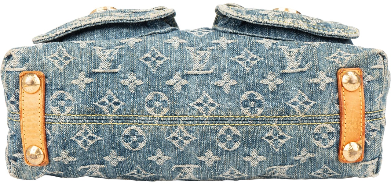 Louis Vuitton Louis Vuitton Denim Monogram Baggy PM Shoulder Bag Blauw