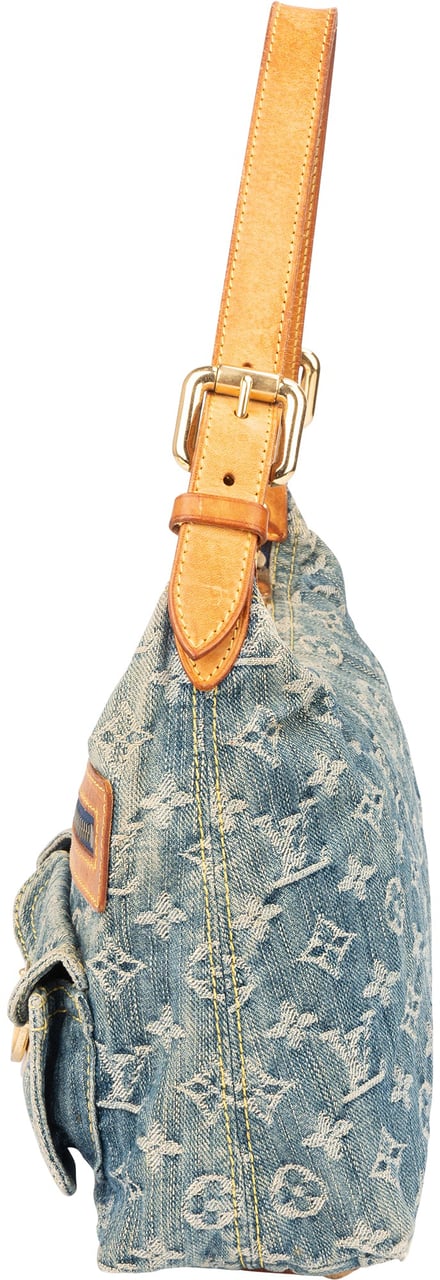 Louis Vuitton Louis Vuitton Denim Monogram Baggy PM Shoulder Bag Blauw