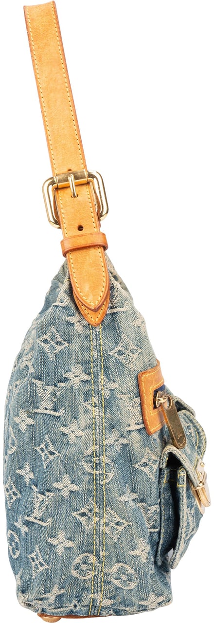 Louis Vuitton Louis Vuitton Denim Monogram Baggy PM Shoulder Bag Blauw