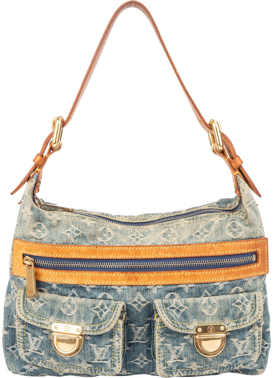 Louis Vuitton Louis Vuitton Denim Monogram Baggy PM Shoulder Bag Blauw