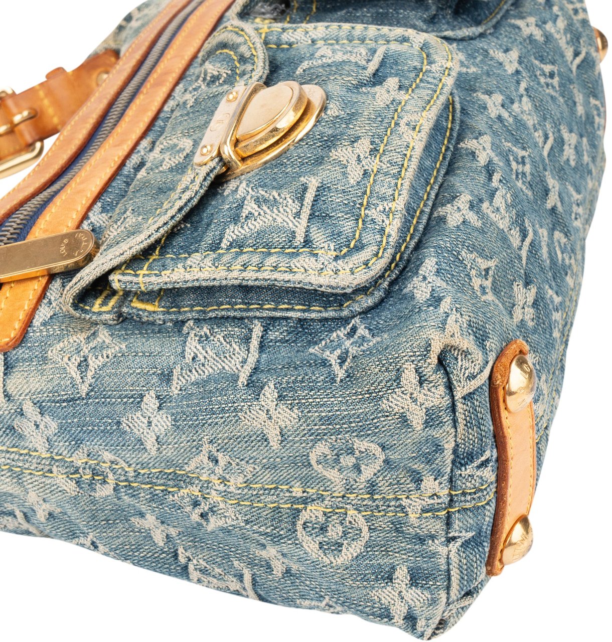 Louis Vuitton Louis Vuitton Denim Monogram Baggy PM Shoulder Bag Blauw