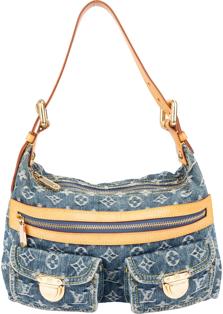 Louis Vuitton Louis Vuitton Denim Monogram Baggy PM Shoulder Bag Blauw