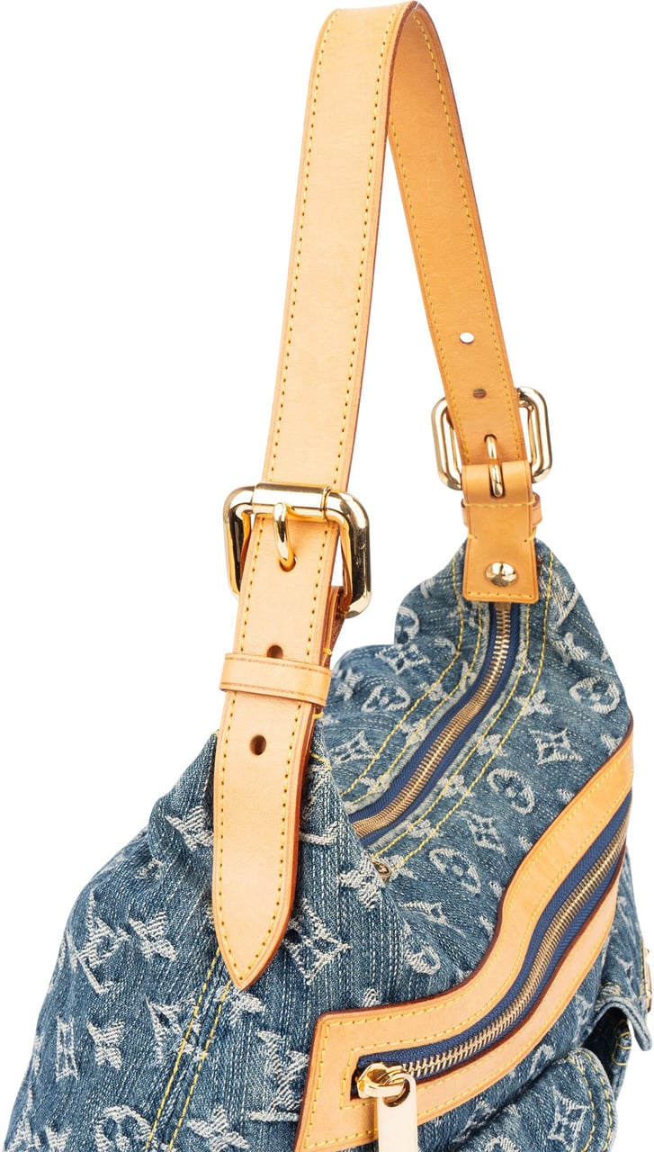 Louis Vuitton Louis Vuitton Denim Monogram Baggy PM Shoulder Bag Blauw