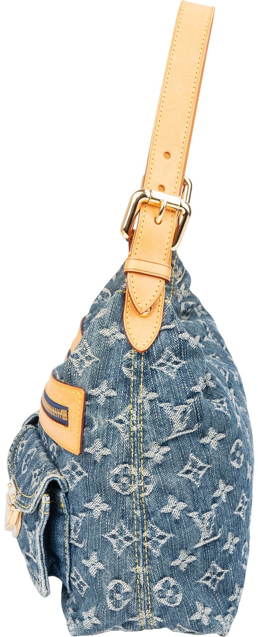 Louis Vuitton Louis Vuitton Denim Monogram Baggy PM Shoulder Bag Blauw