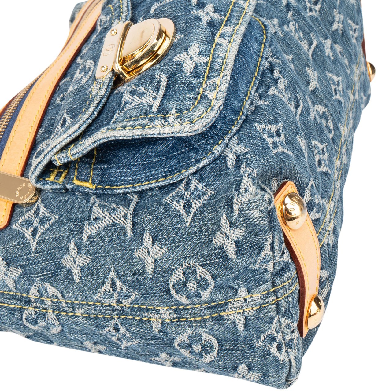Louis Vuitton Louis Vuitton Denim Monogram Baggy PM Shoulder Bag Blauw
