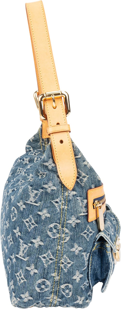 Louis Vuitton Louis Vuitton Denim Monogram Baggy PM Shoulder Bag Blauw